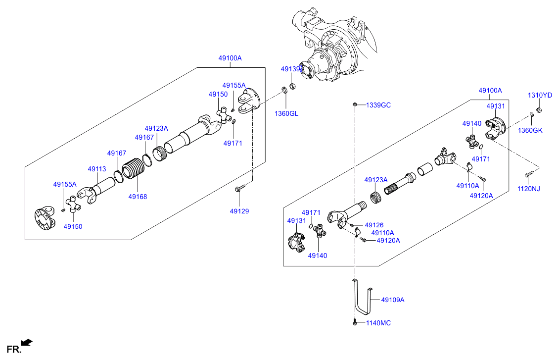 PROPELLER SHAFT (TANDEM)