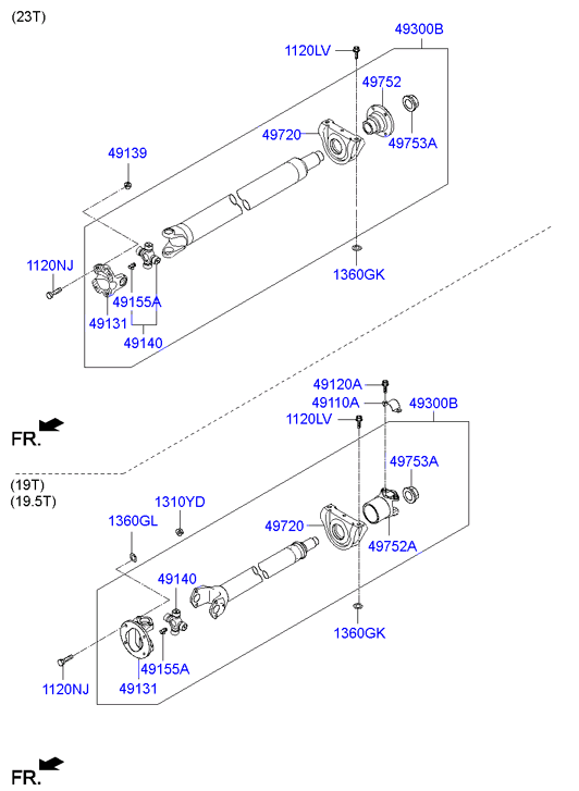 PROPELLER SHAFT (TANDEM)