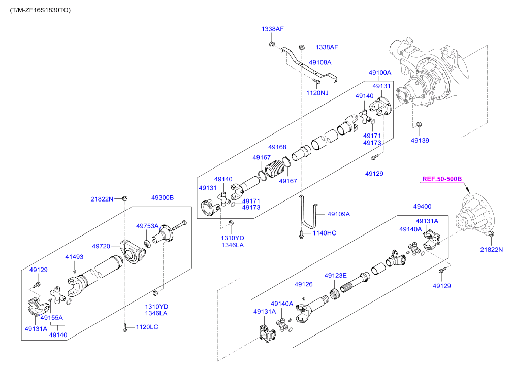 PTO DRIVE SHAFT (DUMP)