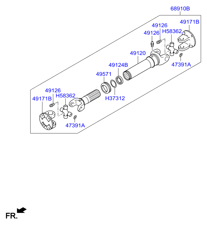 PTO DRIVE SHAFT (DUMP)