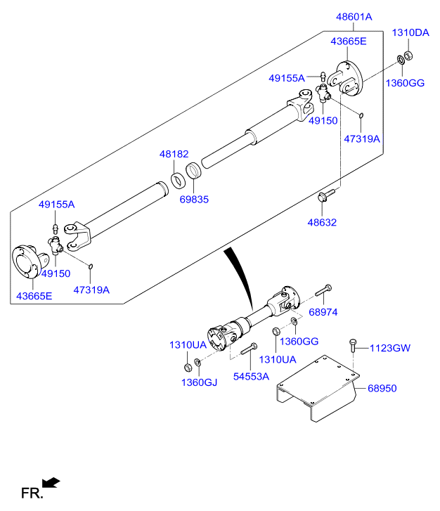 PTO DRIVE SHAFT (DUMP)