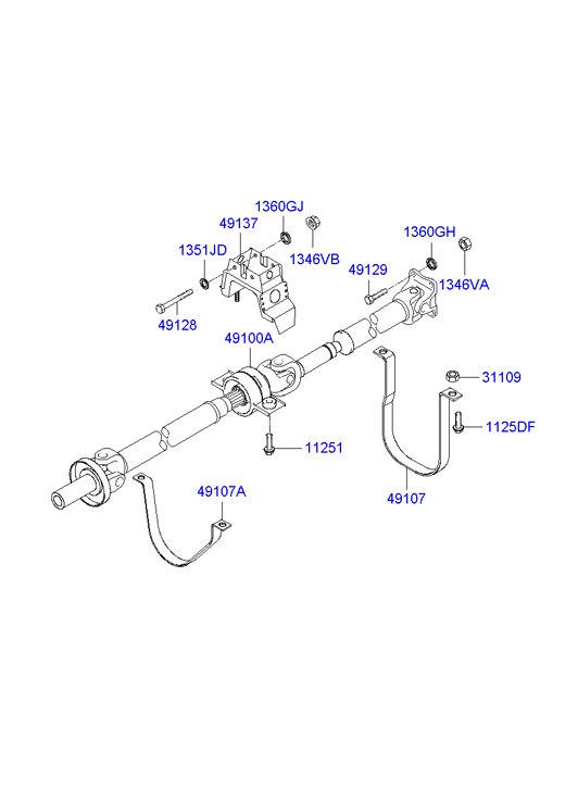 PROPELLER SHAFT (2WD LONG BODY)