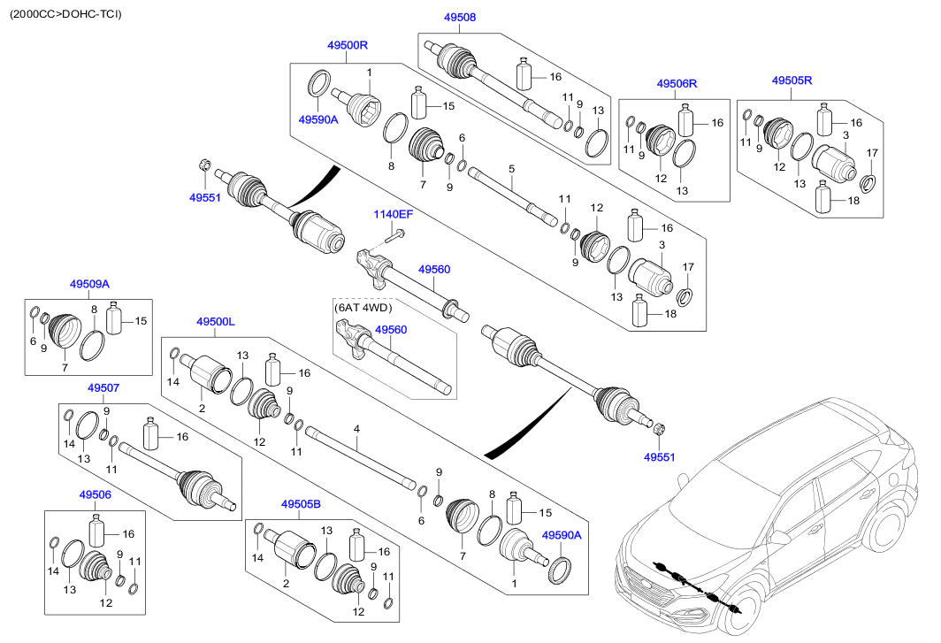 DRIVE SHAFT (REAR)