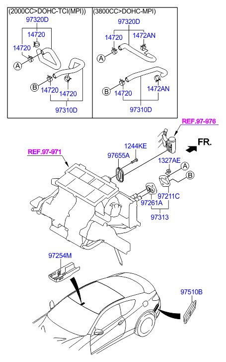 A/C SYSTEM - COOLER LINE, FRONT