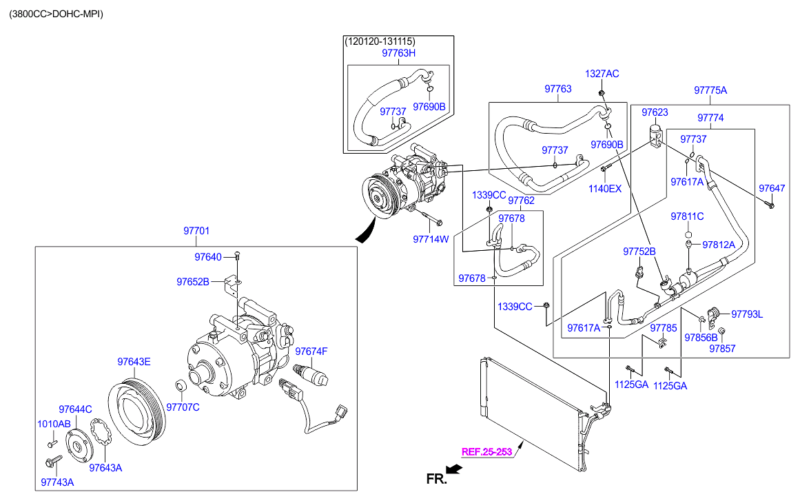 A/C SYSTEM - COOLER LINE, FRONT