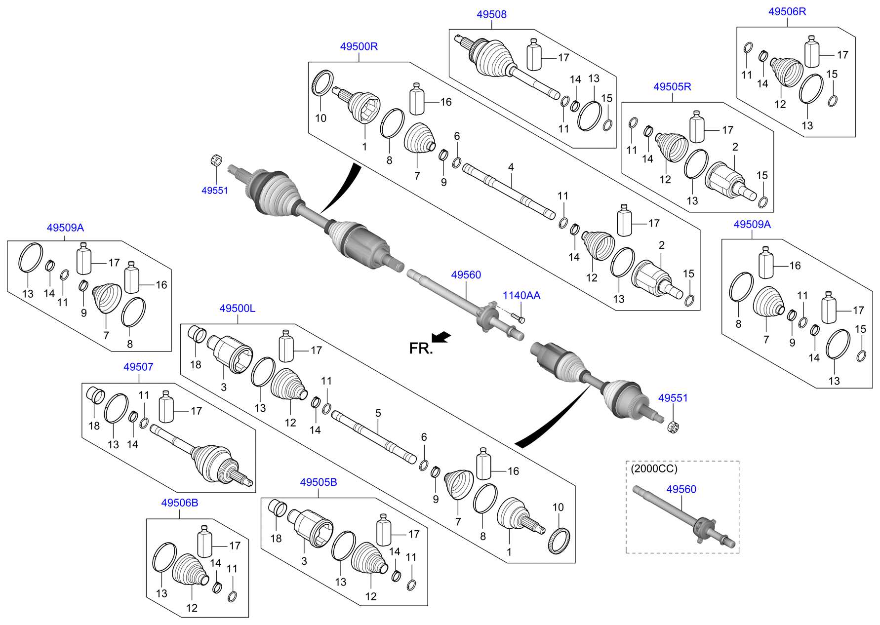 DRIVE SHAFT (REAR)