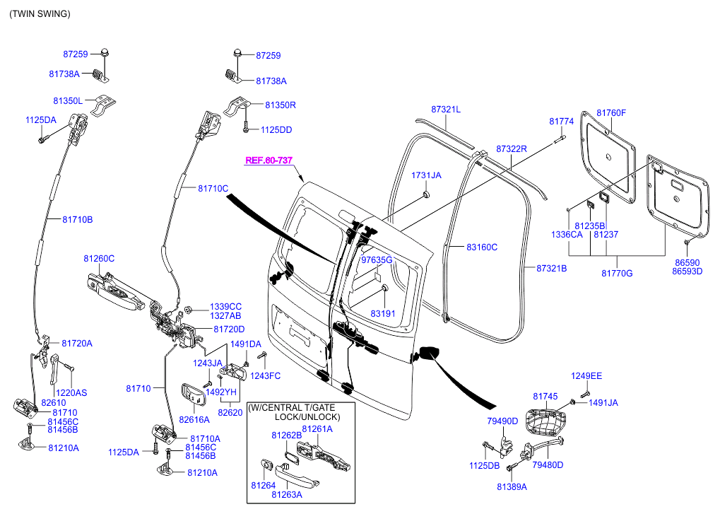 HARDWARE - REAR SEAT