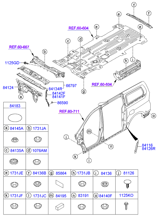 HARDWARE - REAR SEAT