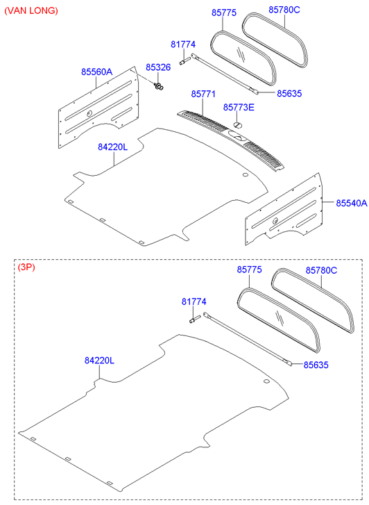 HARDWARE - REAR SEAT