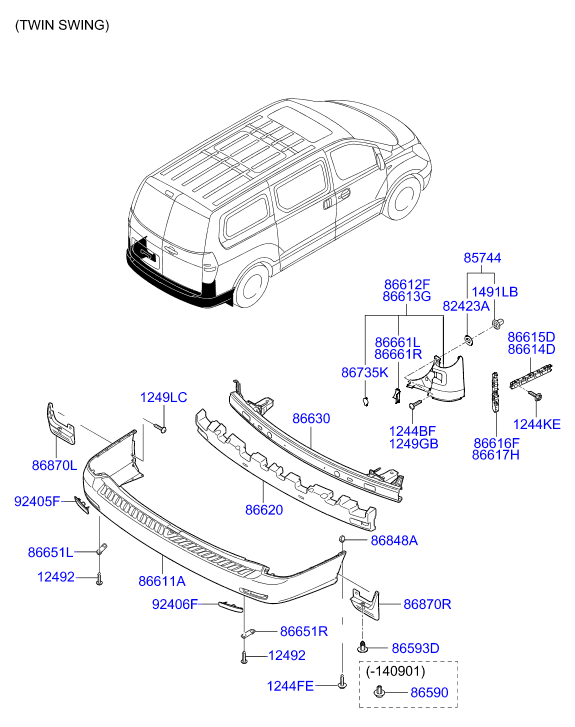 HARDWARE - REAR SEAT