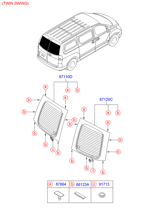 HARDWARE - REAR SEAT