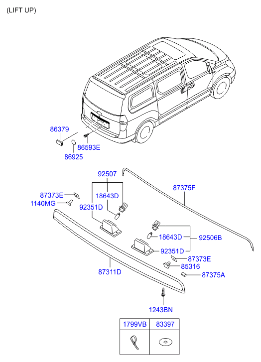 HARDWARE - REAR SEAT