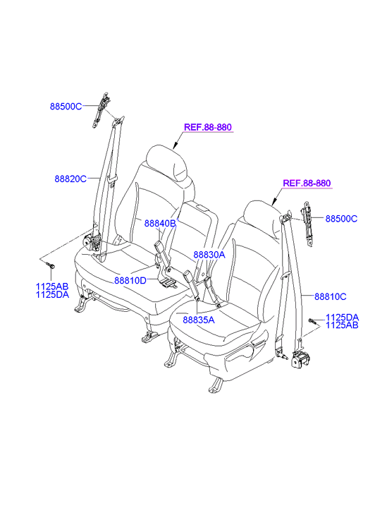 HARDWARE - REAR SEAT