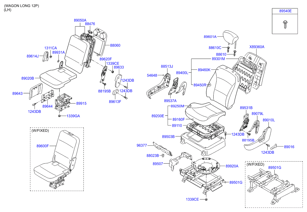 HARDWARE - REAR SEAT