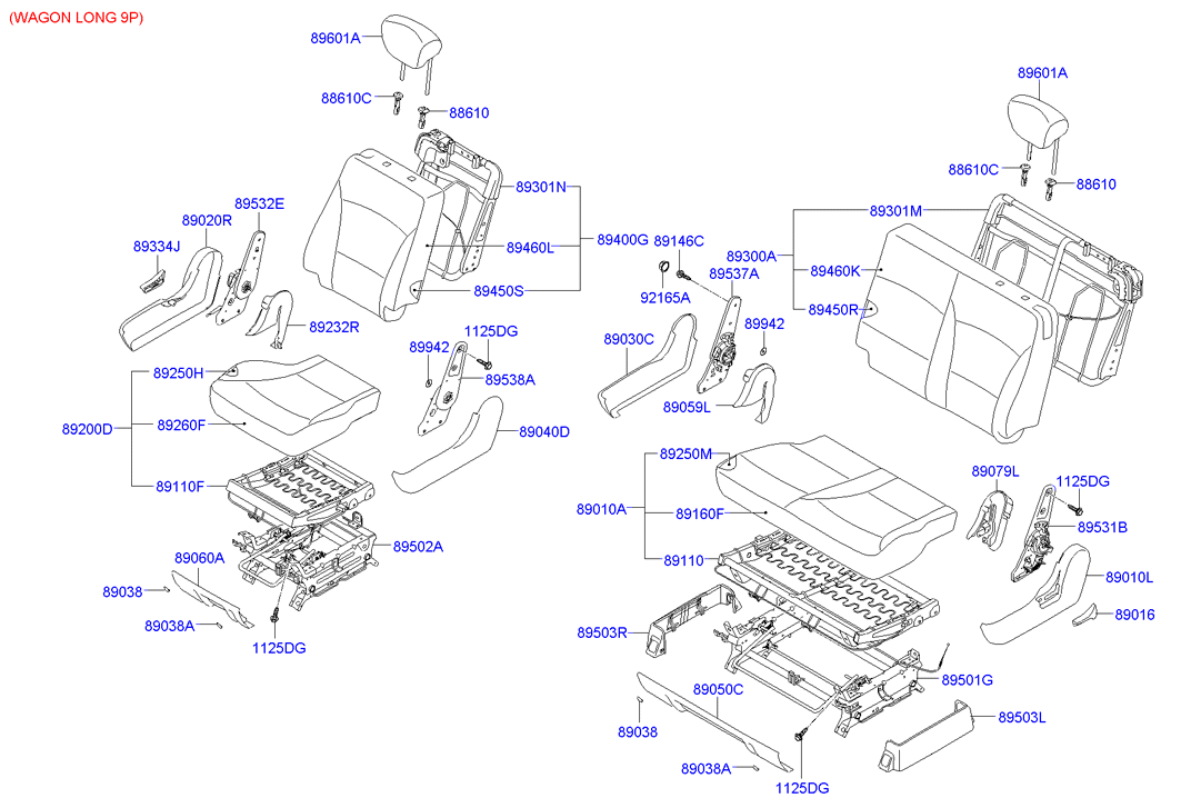 HARDWARE - REAR SEAT