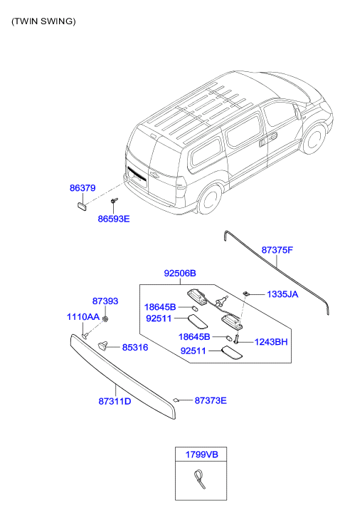 HARDWARE - REAR SEAT