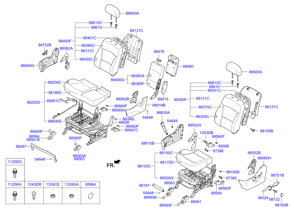 HARDWARE - REAR SEAT