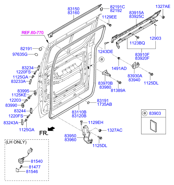 HARDWARE - REAR SEAT