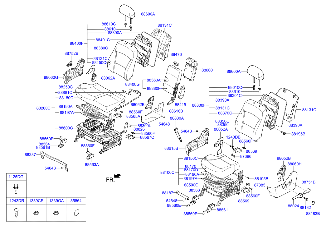 HARDWARE - REAR SEAT