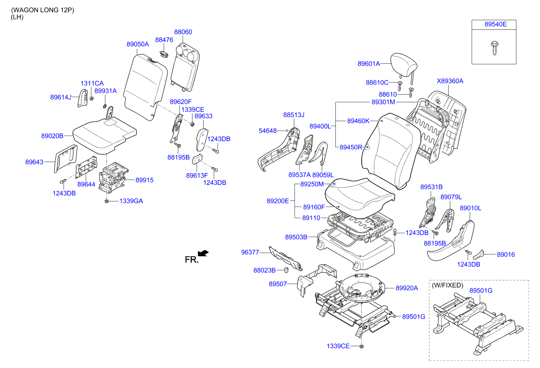 HARDWARE - REAR SEAT