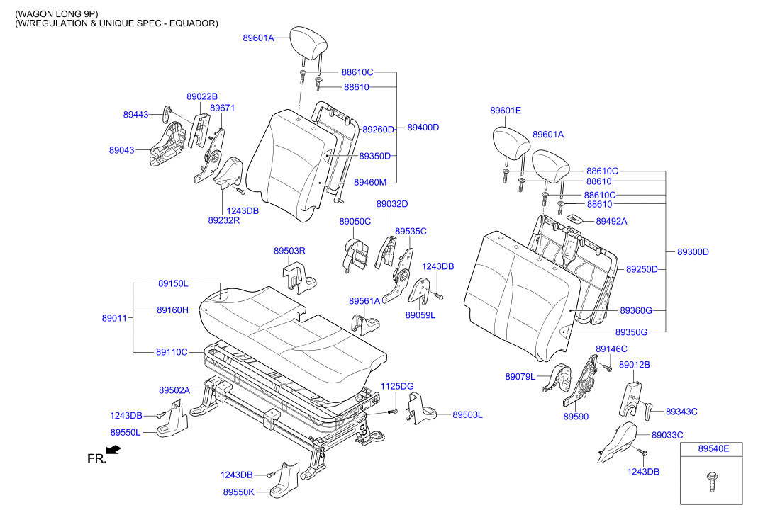 HARDWARE - REAR SEAT