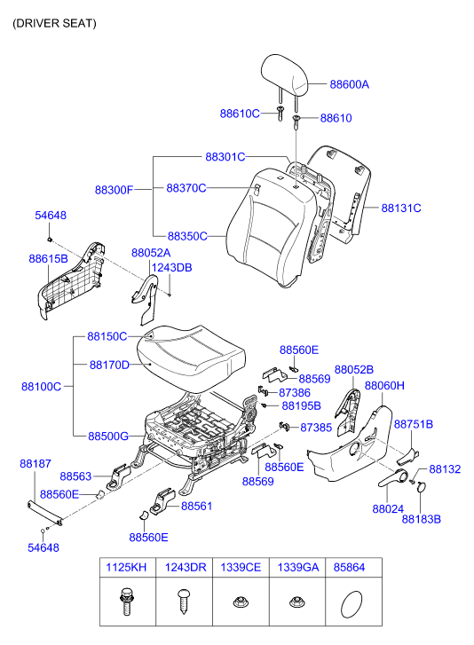 HARDWARE - REAR SEAT