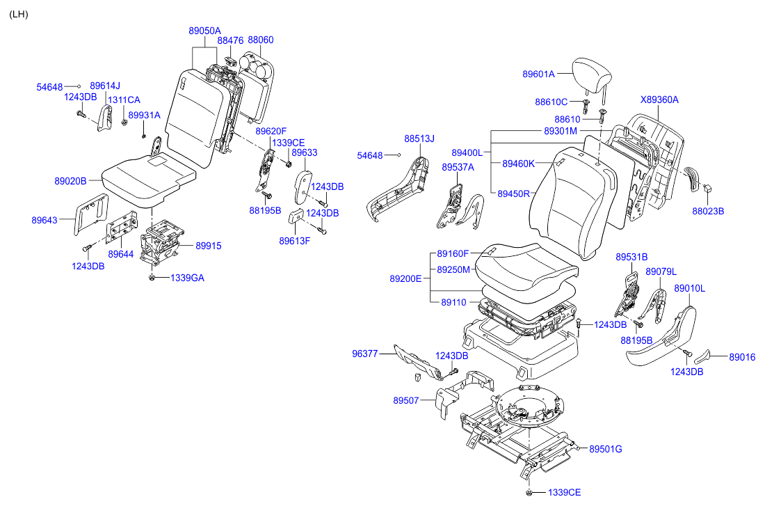 HARDWARE - REAR SEAT