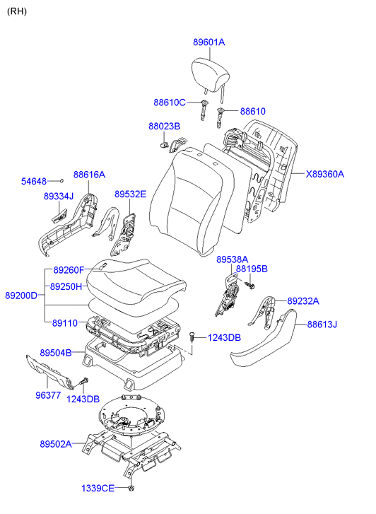 HARDWARE - REAR SEAT