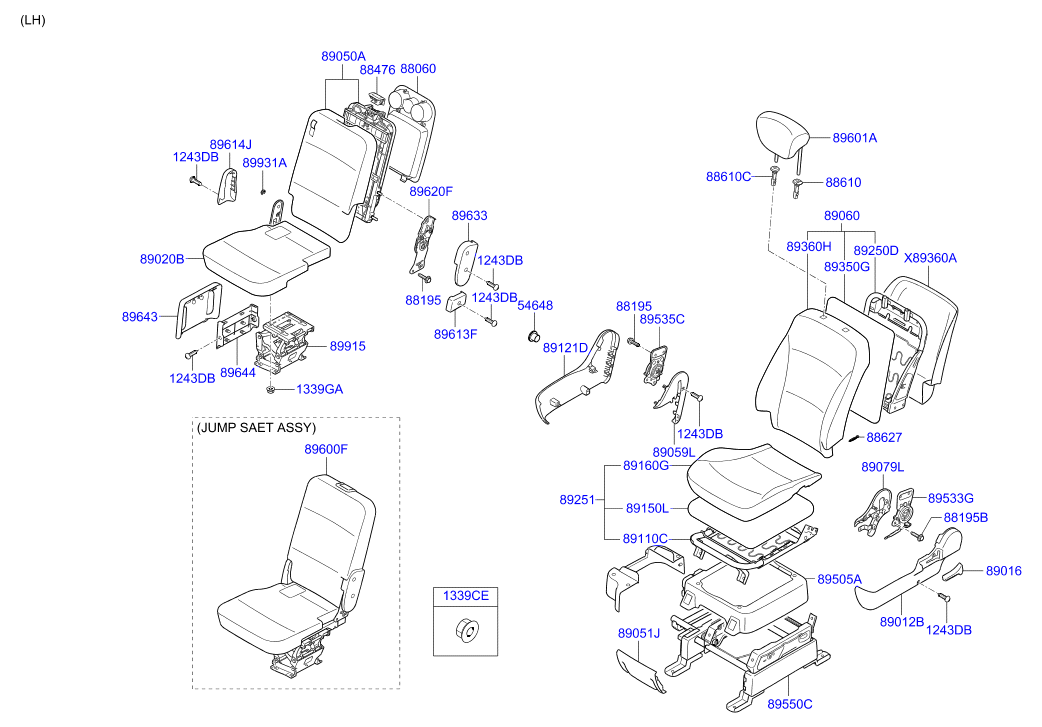 HARDWARE - REAR SEAT