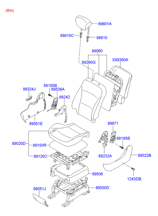 HARDWARE - REAR SEAT