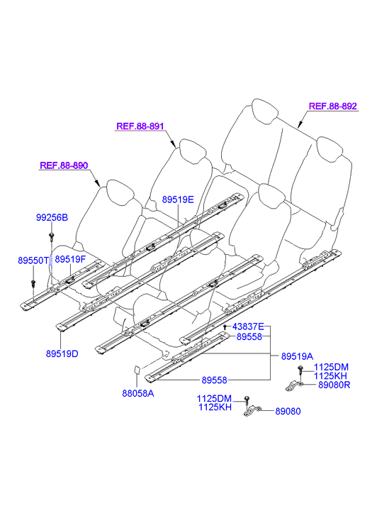 HARDWARE - REAR SEAT