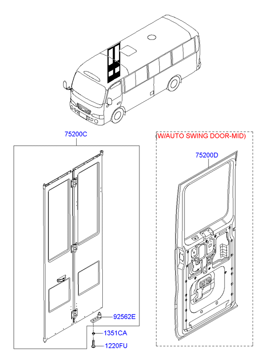 FLAP LUGGAGE REAR INSPECTION