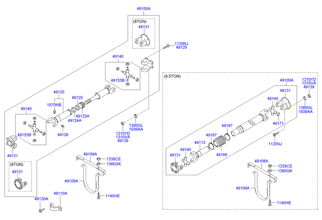 PROPELLER SHAFT (FRONT)