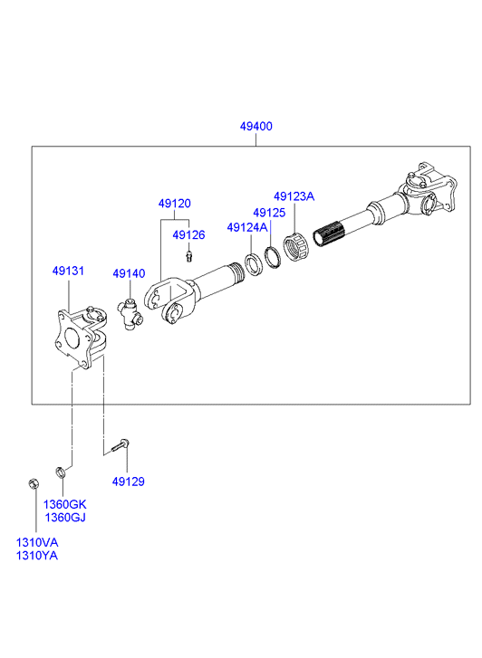 PROPELLER SHAFT (TANDEM)