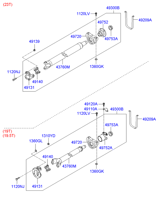 PROPELLER SHAFT (TANDEM)