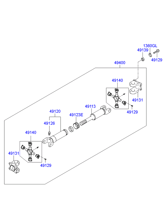 PROPELLER SHAFT (TANDEM)