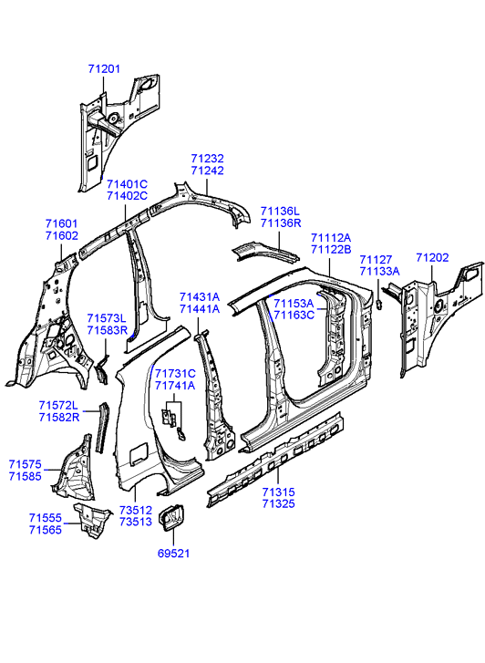 PANEL - REAR DOOR