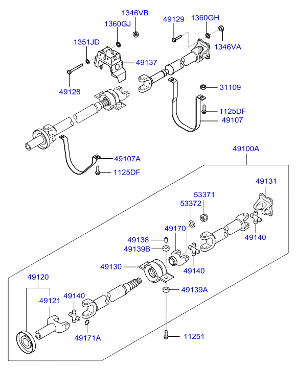 PROPELLER SHAFT (2WD LONG BODY)