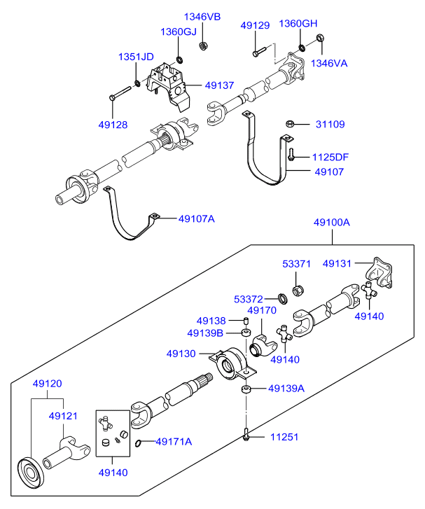 PROPELLER SHAFT (2WD LONG BODY)