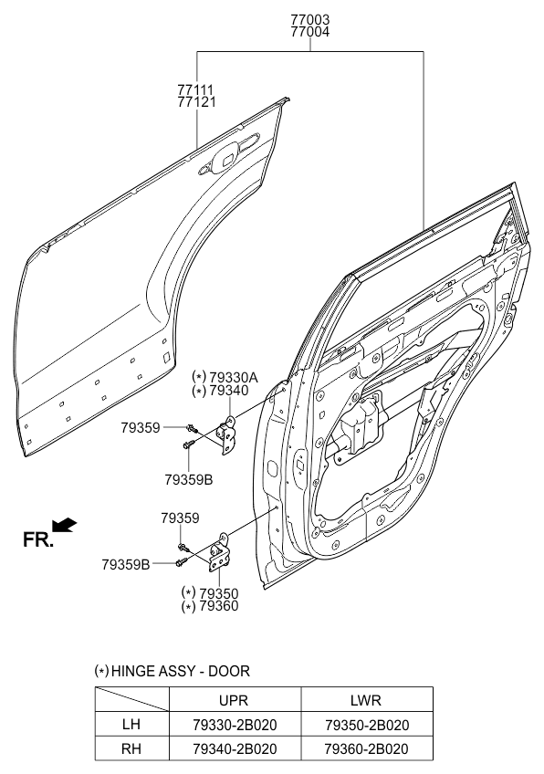 PANEL - REAR DOOR