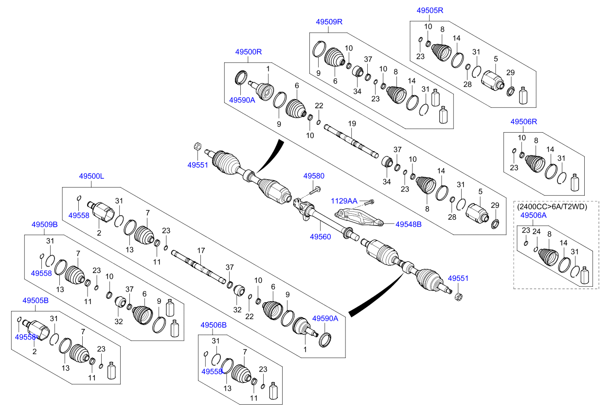 DRIVE SHAFT ASSY - REAR