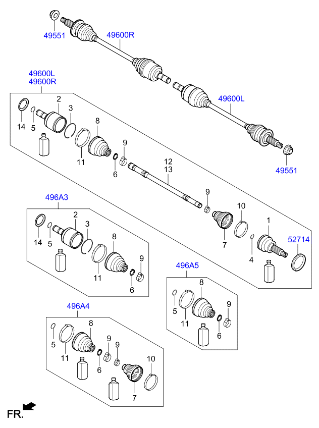 DRIVE SHAFT ASSY - REAR