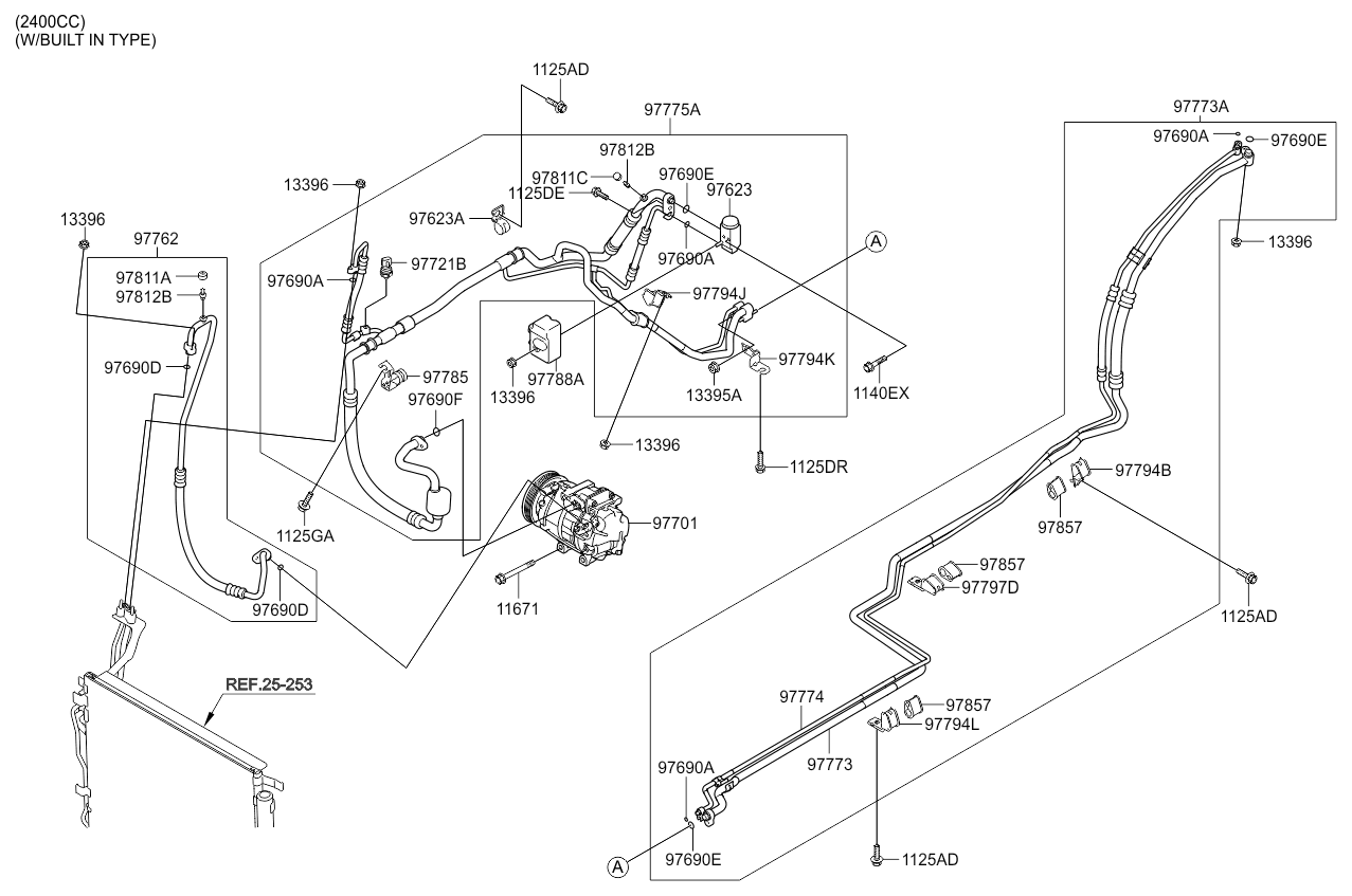 A/C SYSTEM - COOLER LINE, REAR