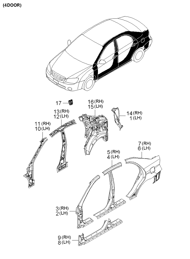 PANEL - REAR DOOR