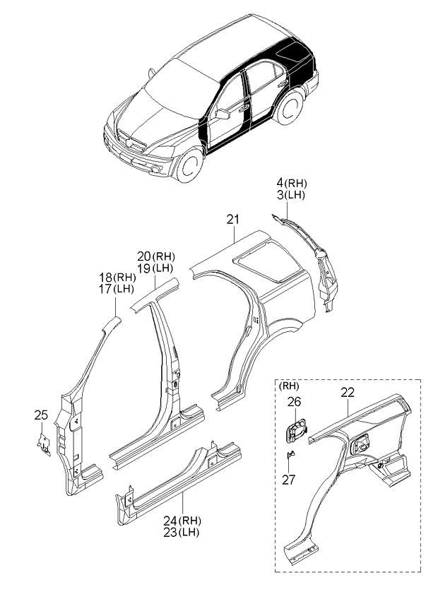 PANEL - REAR DOOR