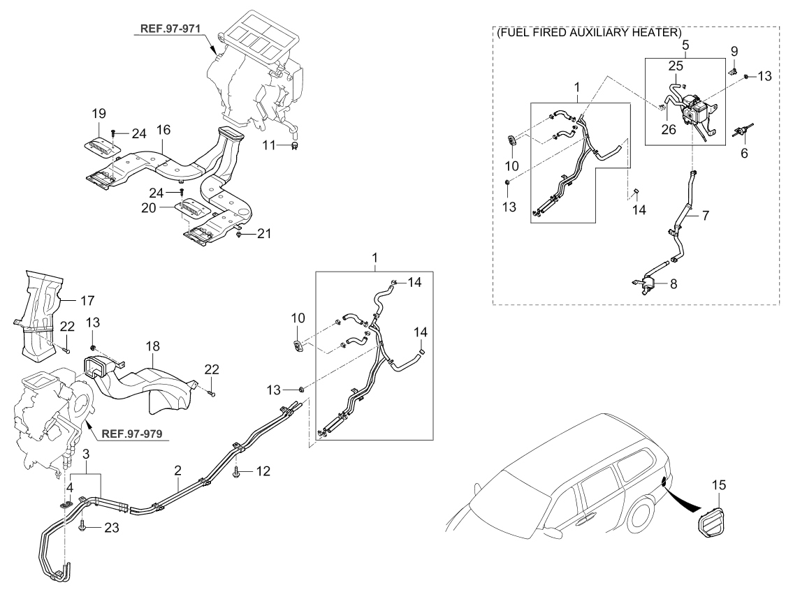 A/C SYSTEM - COOLER LINE, REAR