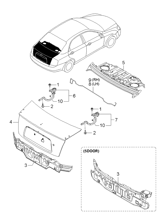 PANEL - REAR DOOR