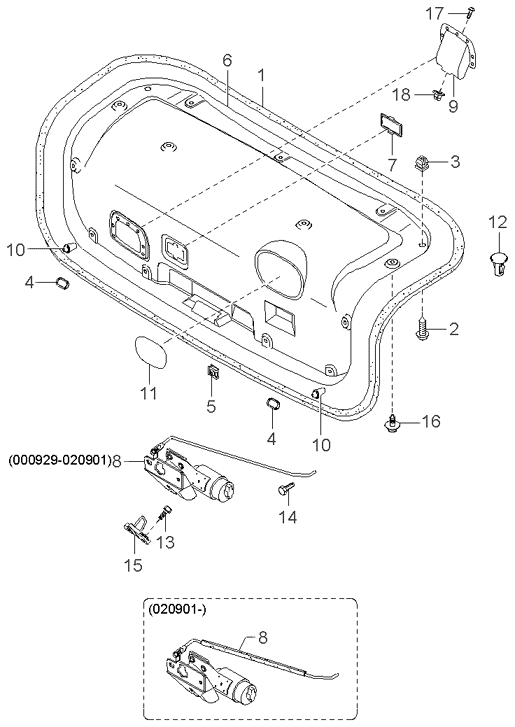 REAR SEAT BELT (-020901)