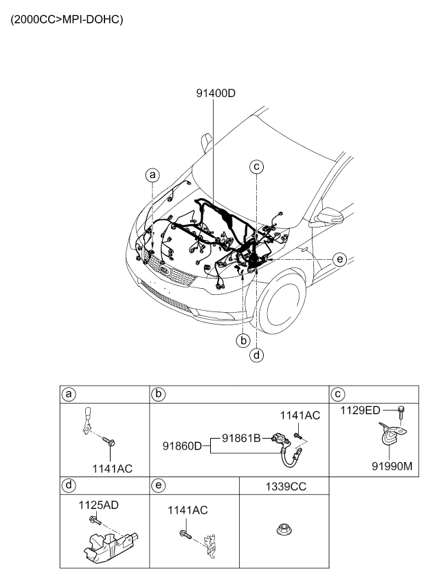 A/C SYSTEM - COOLER LINE, FRONT