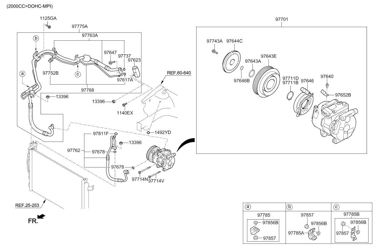 A/C SYSTEM - COOLER LINE, FRONT